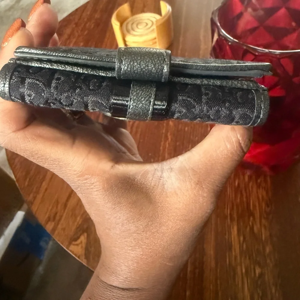 Dior Black Textured Wallet